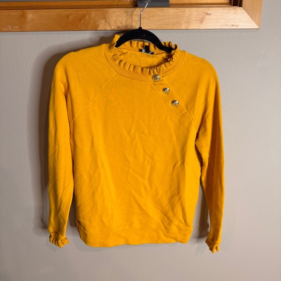 Talbots Sweaters - Talbots Mustard Button-Accent Sweater